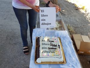 Colegio Ciudad de los Niños, Granada. Fiesta de los cumpleaños con la tarta del libro que más gustaba a los alumnos de 3.º de Primaria. 2016